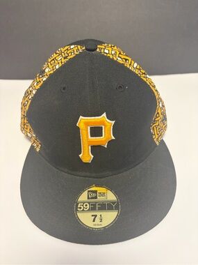 New Era Kids Pittsburgh Pirates Black & Yellow Patterned 59FIFTY Cap
